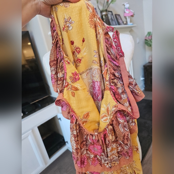Spell & The Gypsy Collective Siren Song Strappy Marigold Floral Dress S  read - Picture 4 of 16